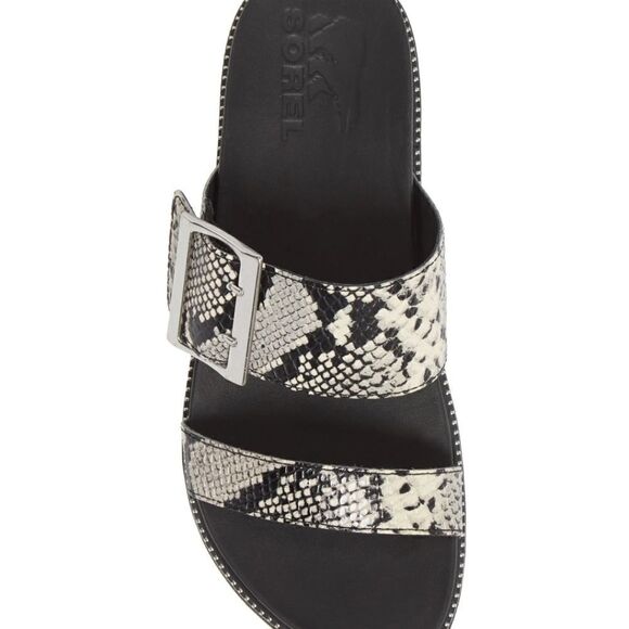 Sorel Roaming Snake Print Buckle Platform Slide - Picture 8 of 9